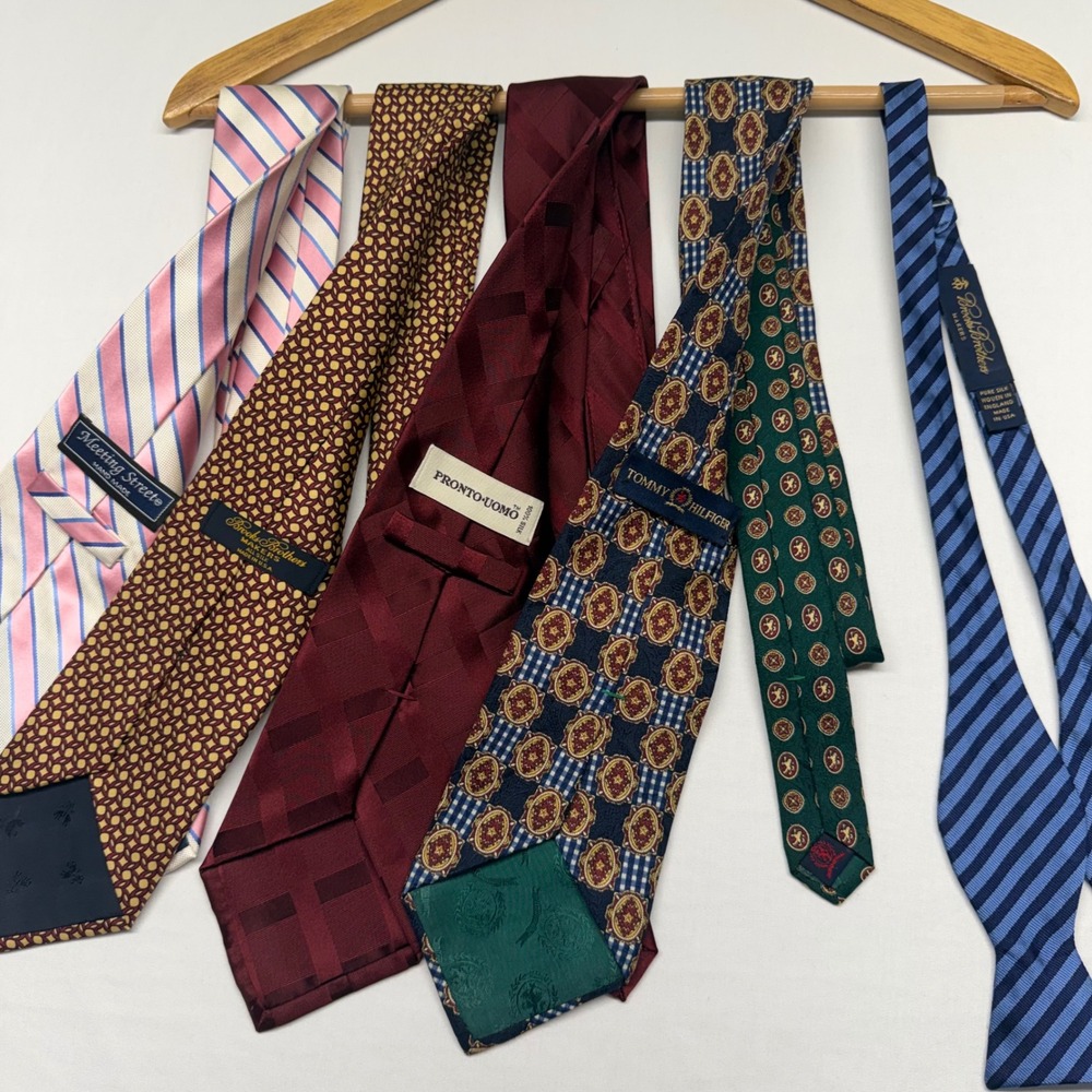 Brooks Brothers Silk Tie Lot Tommy Hilfiger Pronto Uomo Meeting Street‎ Mens - Picture 2 of 5